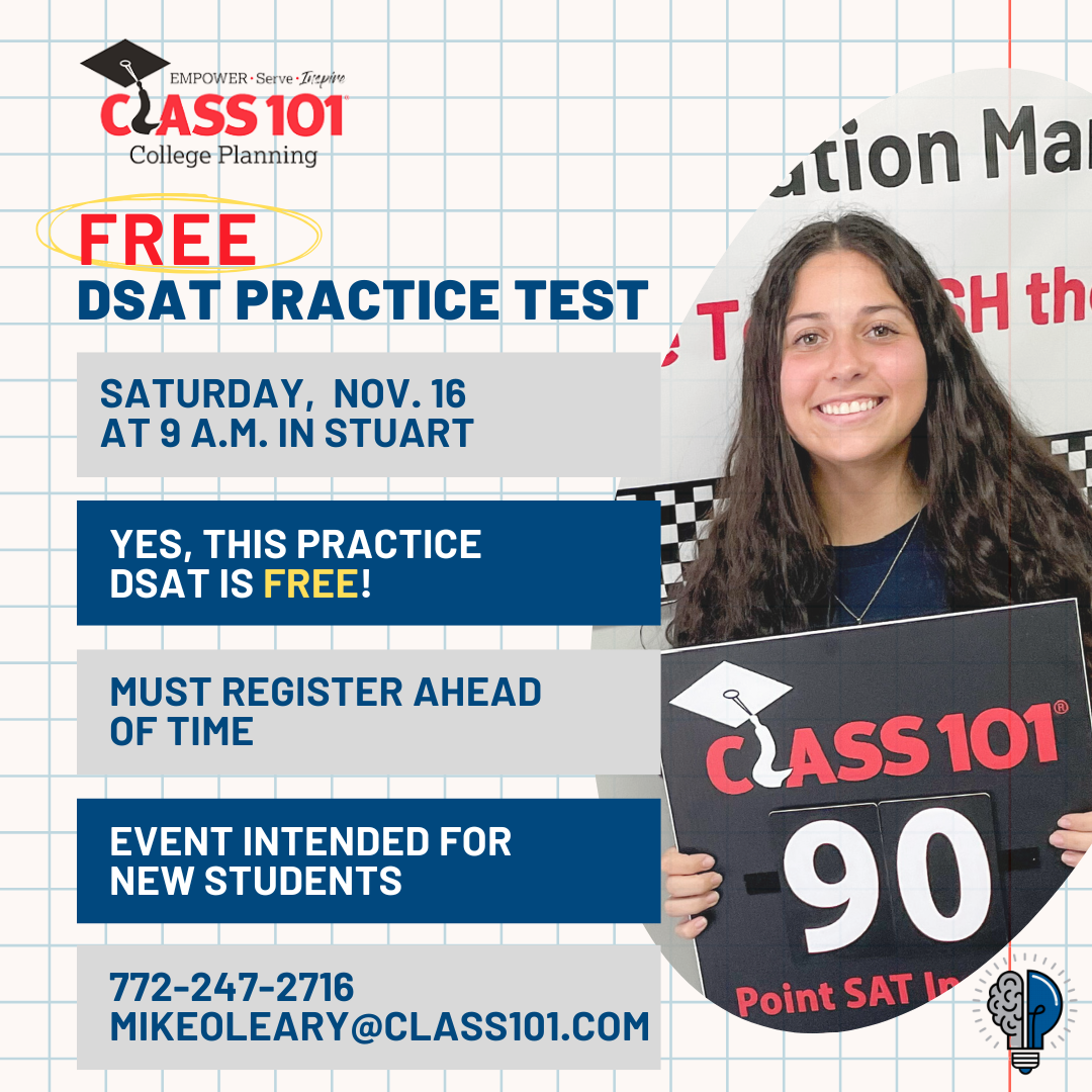 Free Practice SAT November 16@ 9am